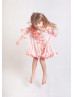 Pink Chiffon 3D Flowers Lightweight Flower Girl Dress